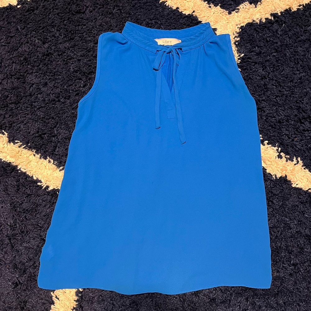 Blue sleeveless top